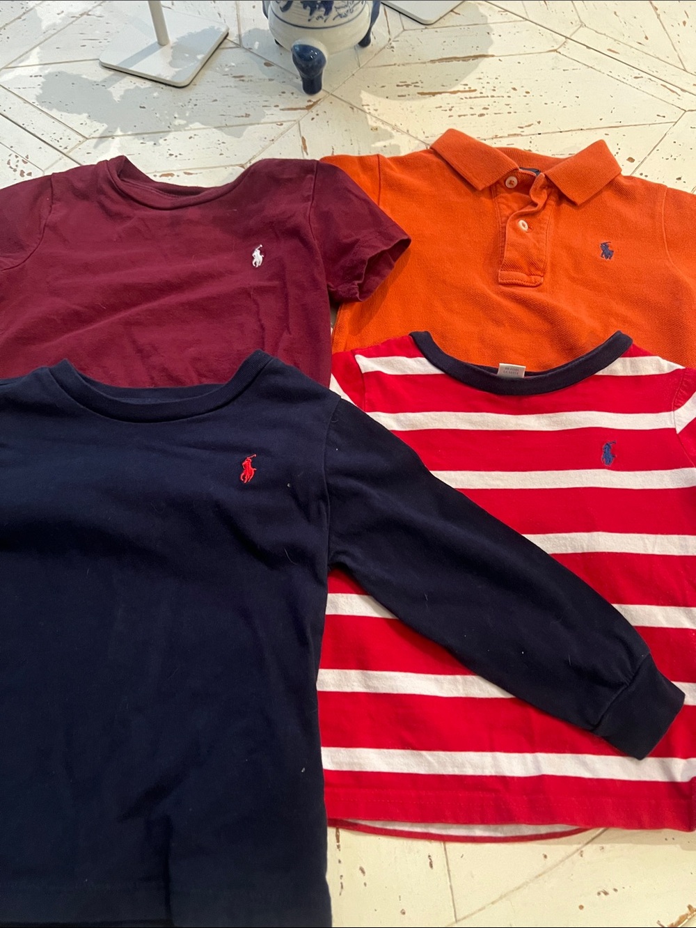 Ralph Lauren Kids Polo & Tee Set - Navy, Red, Maroon, Orange 18 & 24 months